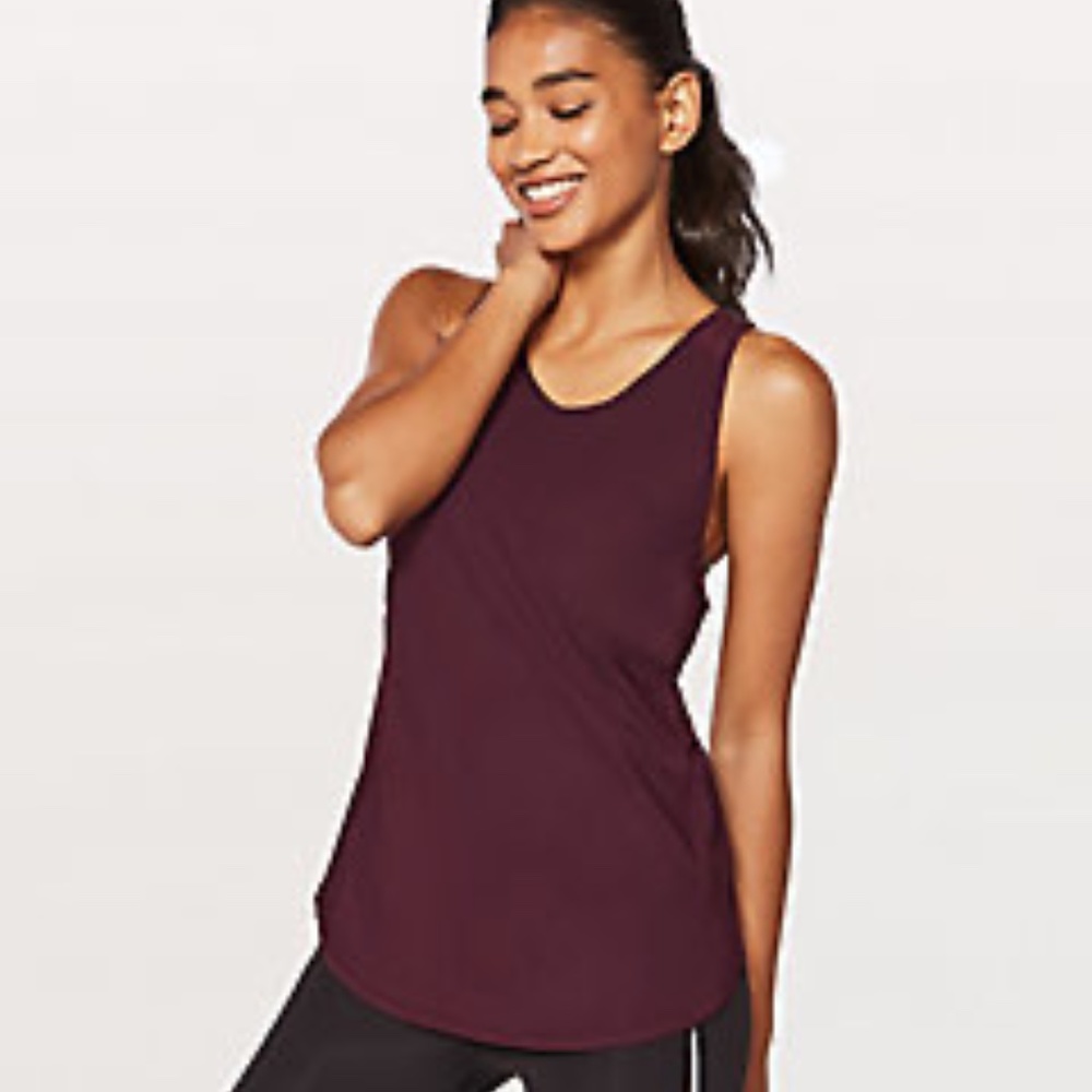 Lululemon Sculpt II Tank Sz 8 Dark Adobe